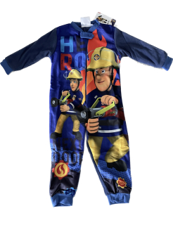 Zimní pyžamo - overal - Požárník SAM - tmavě modré