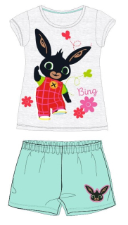Dívčí krátké pyžamo Zajíček Bing Flower - tyrkysové