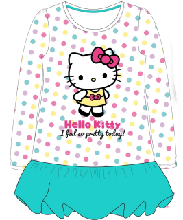 Puntíkaté šaty Hello Kitty - tyrkysové