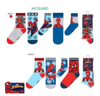 Ponožky Spiderman - 3 páry - vel. 23/26