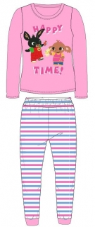 Dívčí pyžamo Zajíček Bing Happy Time - růžové - BALENÍ 5 KS
