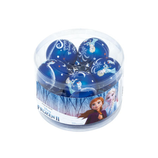 Vánoční baňky Frozen 6 cm (10 ks v balení) - modré