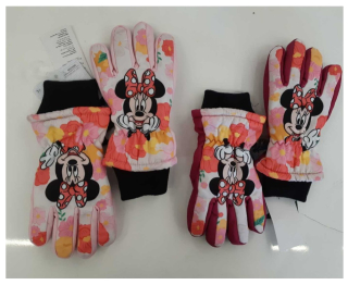 Zimní prstové rukavice Minnie - světle růžové