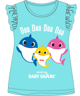 Dívčí tričko Baby Shark Doo - tyrkysové