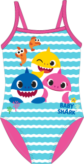 Dívčí jednodílné plavky Baby Shark