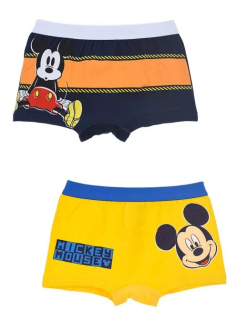 Boxerky Mickey Mouse - dvojbalení - žlutá + modrá