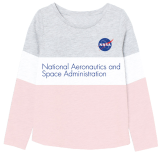 Dívčí tričko s dlouhým rukávem NASA Junior