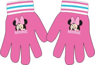 Úpletové rukavice Minnie Pink Stripe