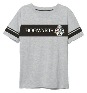 Pánské tričko Harry Potter HOGWARTS - šedé