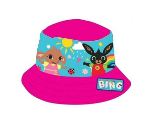 Letní klobouček Zajíček Bing - tmavě růžový